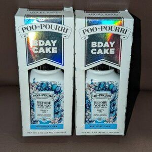 NEW Set 2 Poo Pourri Before You Go Toilet Sprays Birthday Cake Vanilla Bathroom